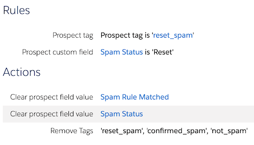 Spam Identification Process with Prospect Updater - reset spam